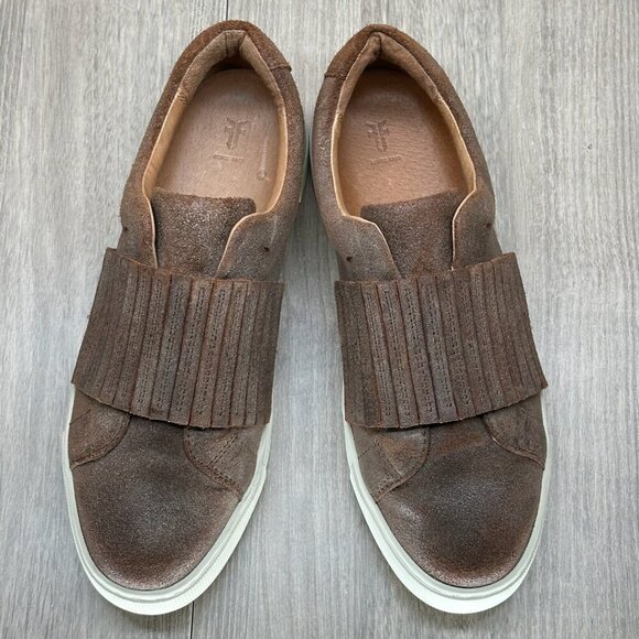 Frye Shoes Womens 8M Ivy Gore Leather Casual Slip On Sneakers Brown 3470375-CHO - Picture 5 of 11